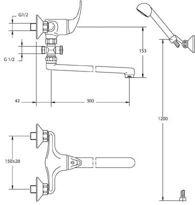 smesitel Mofem Junior 155-0004-07 603JUN shema